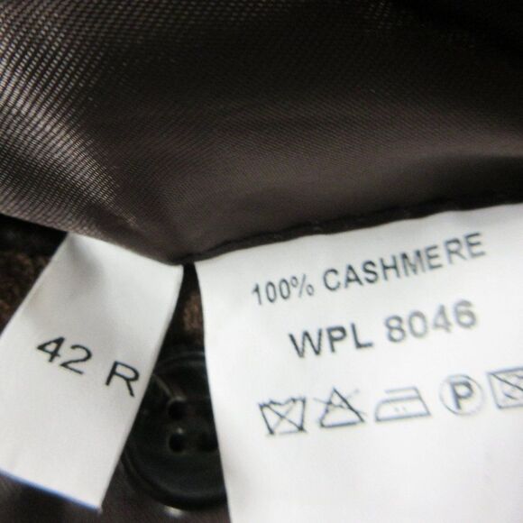 TASSO ELBA Macy's 100% Cashmere Blazer Sz 42R Camel Brown Sport Coat Suit Jacket - Picture 7 of 10